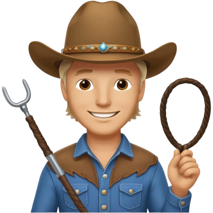 Give this emoji 🤠 a whip make it a white guy  emoji