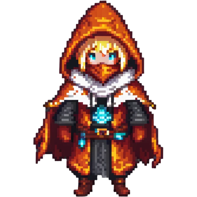 Fire mage with hood emoji
