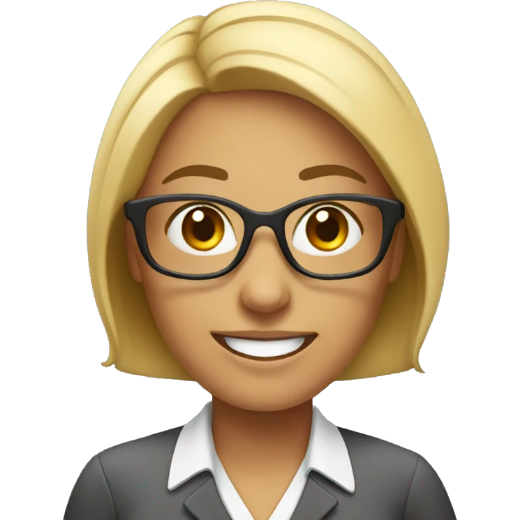 Smiling woman teacher emoji