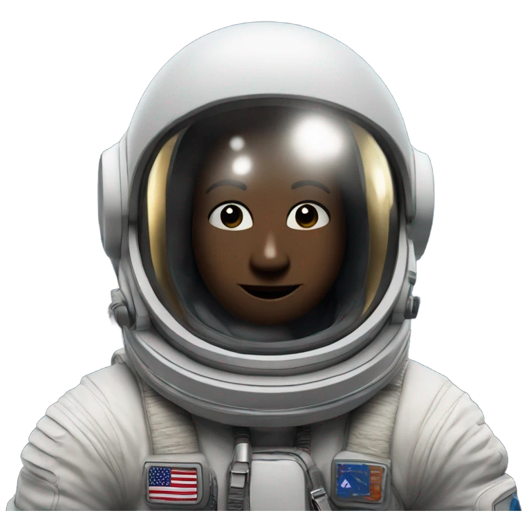 an astronaut in a closed helmet flying emoji
