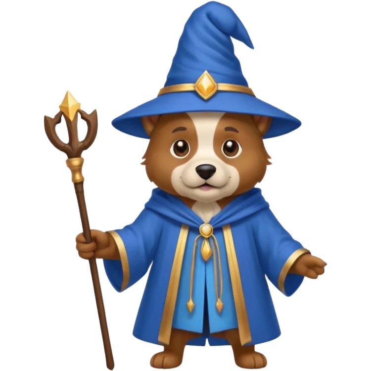 Dog wizard emoji