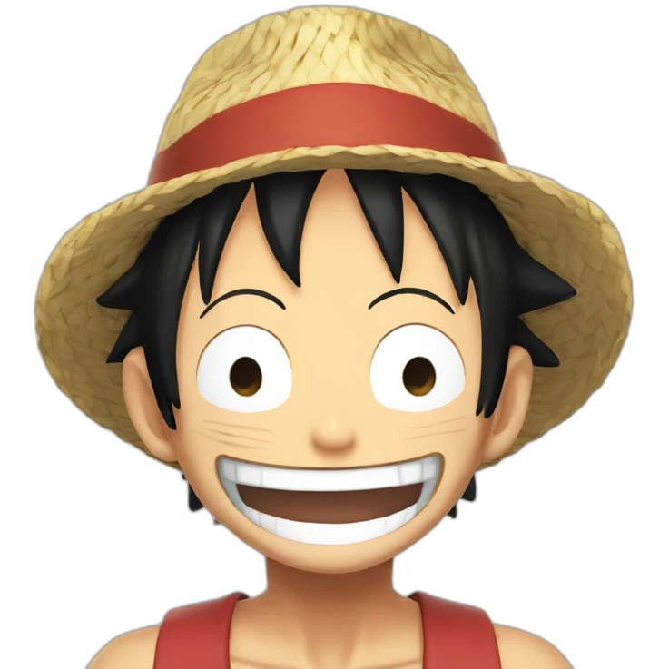 Luffy one piece laughing emoji