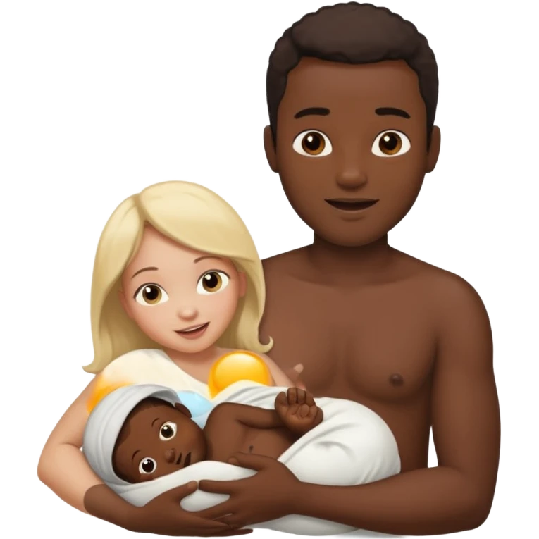 a nude woman giving birth to black mans child emoji