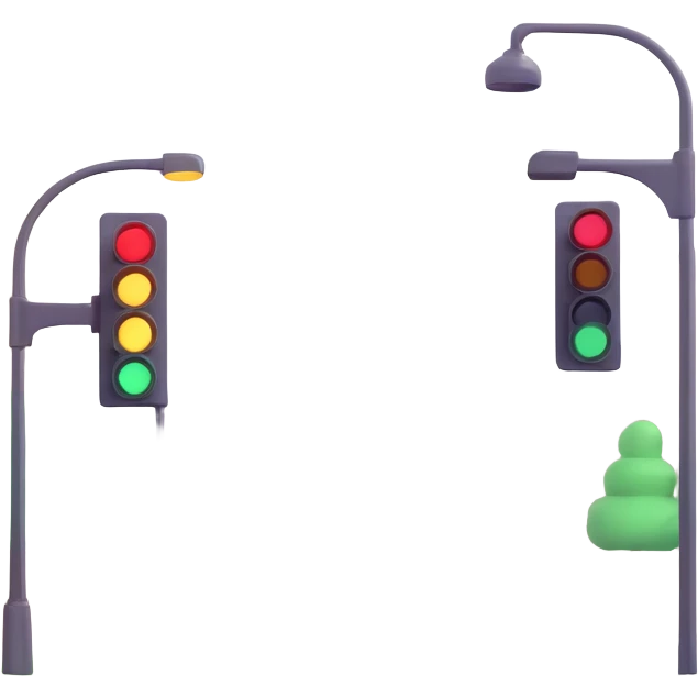 urban street with traffic lights emoji
