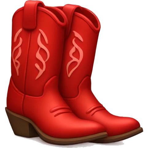 Red cowboy boots  emoji