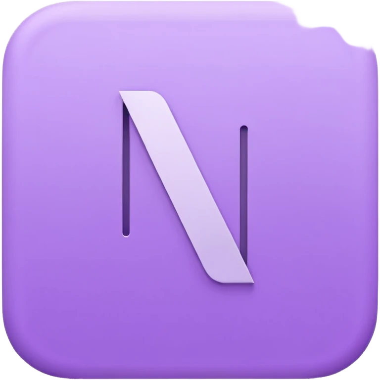 Netflix aesthetic "N" logo in pastel purple emoji