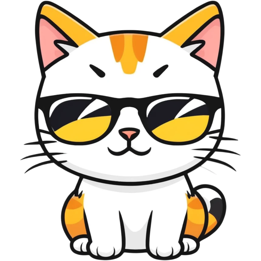 Cat with sunglasses emoji