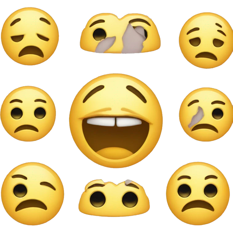 Cursed frownie face named same emoji