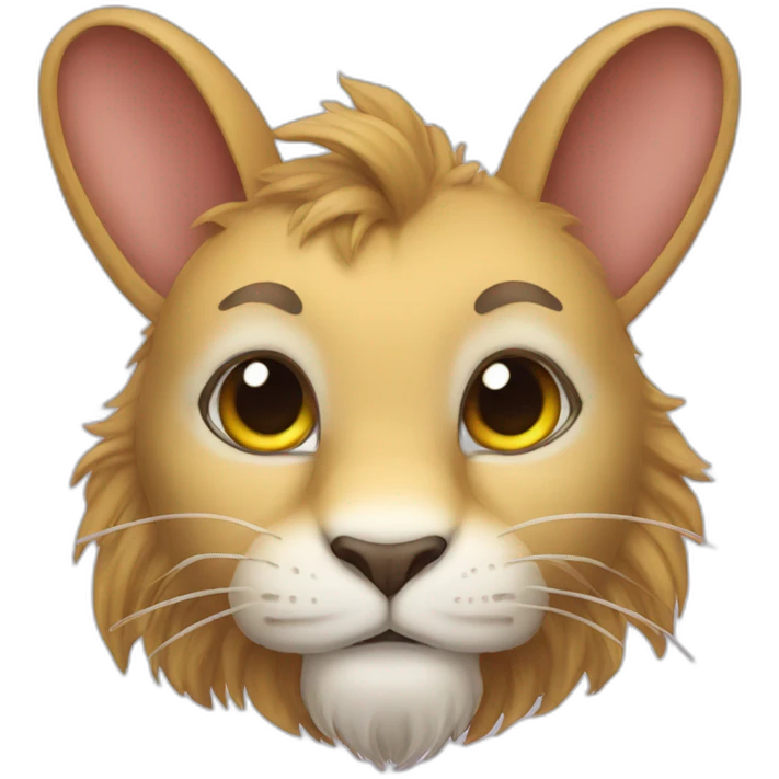 lion head rabbit emoji