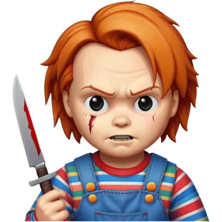 Chuky sicatriz y cuchillo emoji