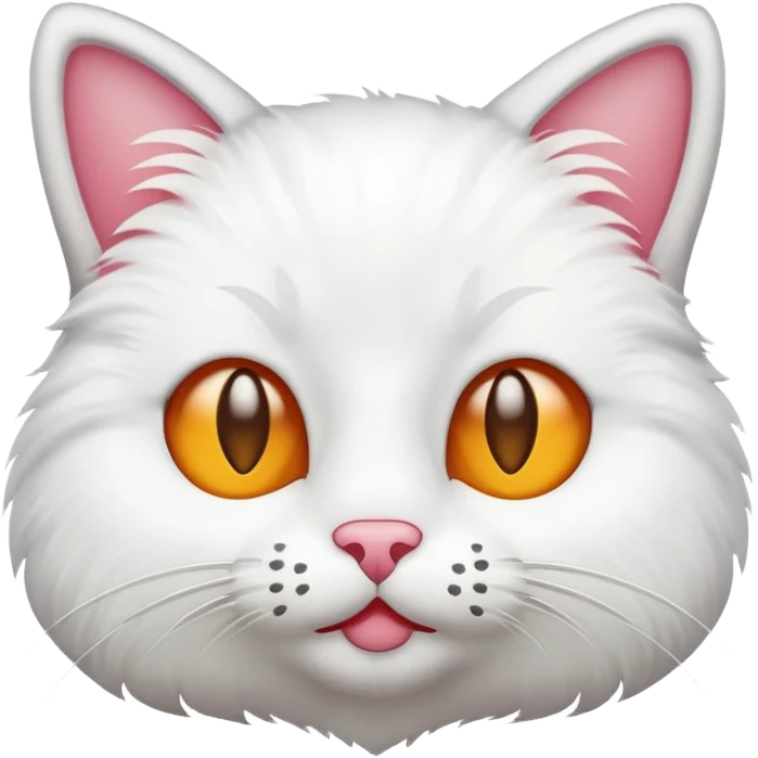 A cat with each eye facing a different direction. The image will be in emoji style. emoji