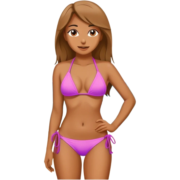 Female in a bikini on beach  emoji