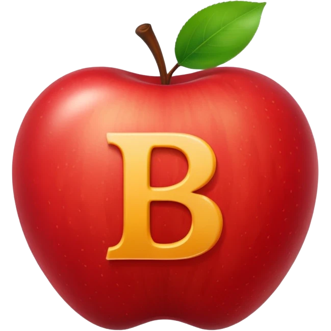 O like apple emmpty inside letter B emoji