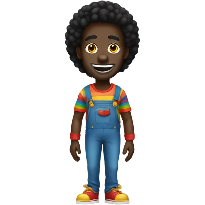 Black guy with clown emoji
