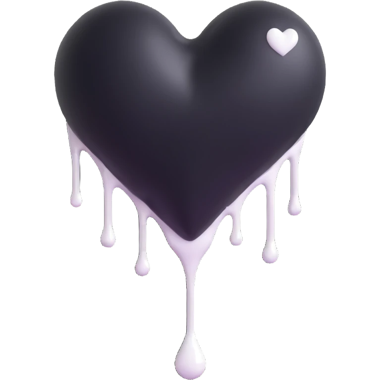 white heart dripping goo emoji