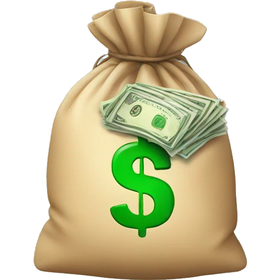 Cash with bag emoji
