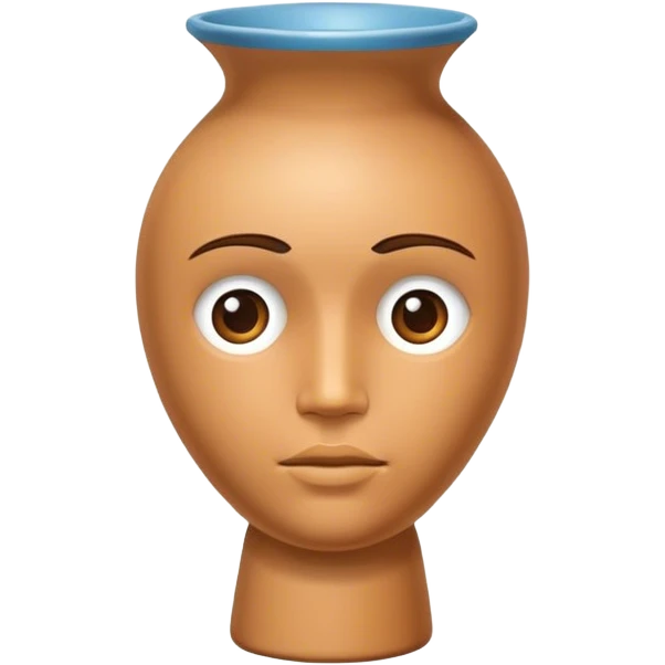 Vase human head  emoji