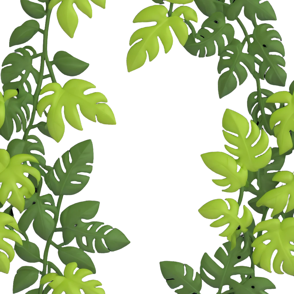 tropical vines with leaves emoji