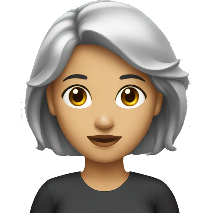 mujer con pc emoji
