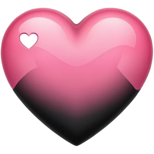 corazon rosa y negro con degradado emoji