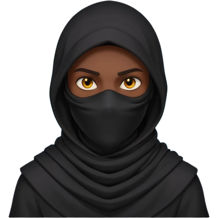 desert assassin portrait, head and shoulders only, dark hood, face scarf, mysterious glowing eyes, stealth vibe, 3D cartoon, mobile game icon style, clean background, no text, no watermark
 emoji