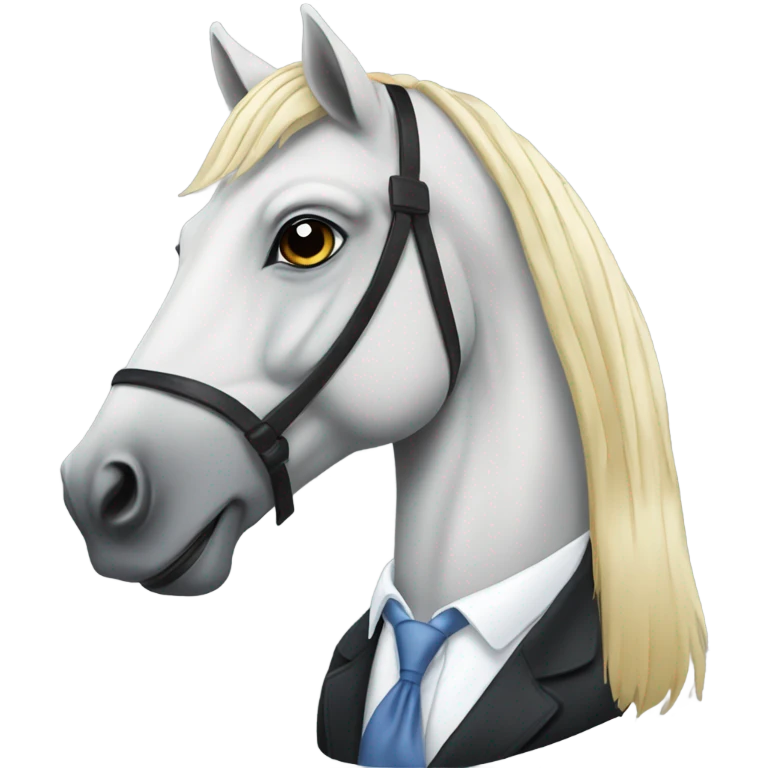 Horse wearing a tie  emoji