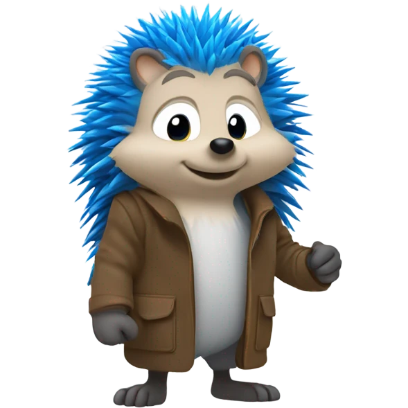 blue hedgehog emoji