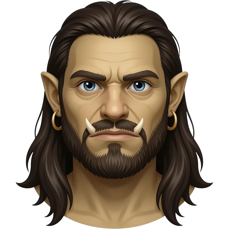 Orc hair long emoji