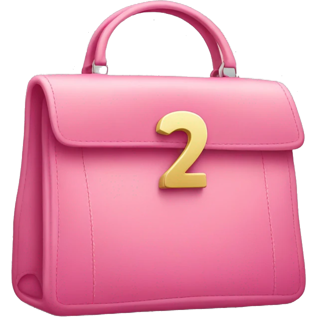pink handbag with 'z' alphabet emoji