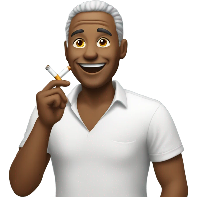 happy guy smoking emoji