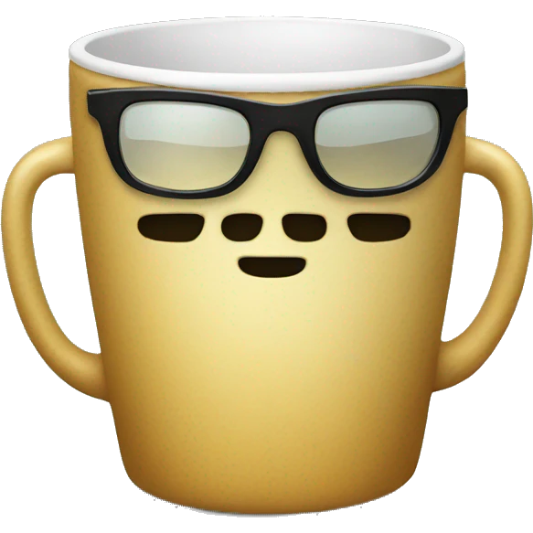 cup with sunglasses emoji