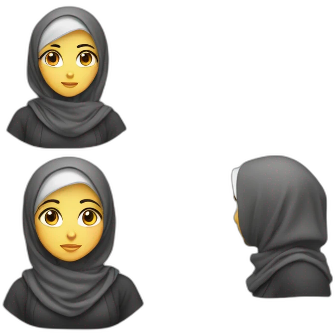 hijab girl waring glass\ emoji