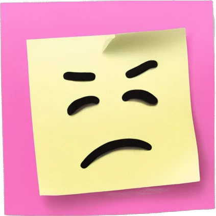 pink post it note emoji