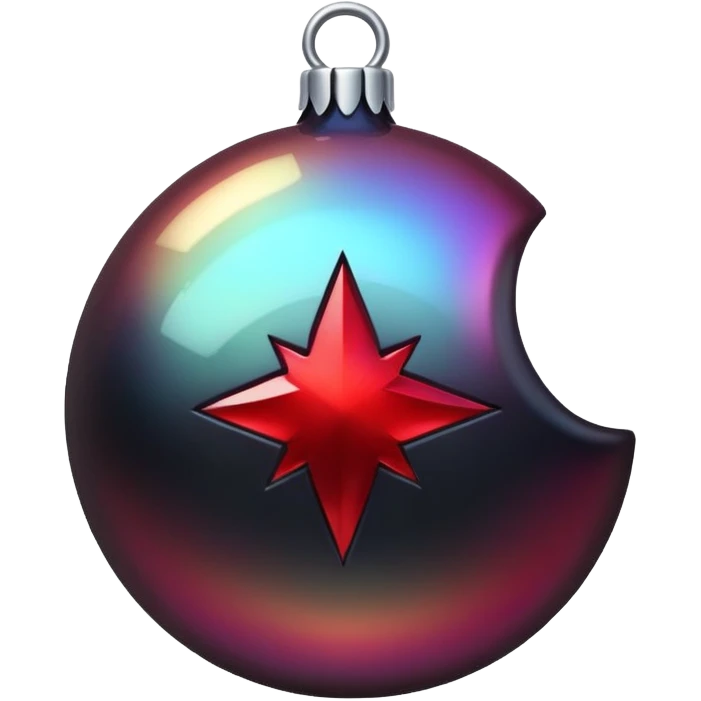  Black-Red-Iridescent-Decoration emoji