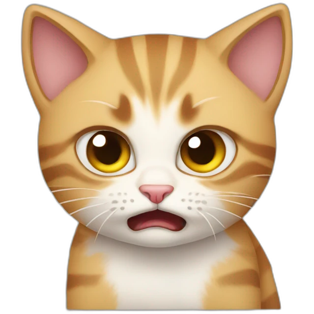 An angry kitten emoji