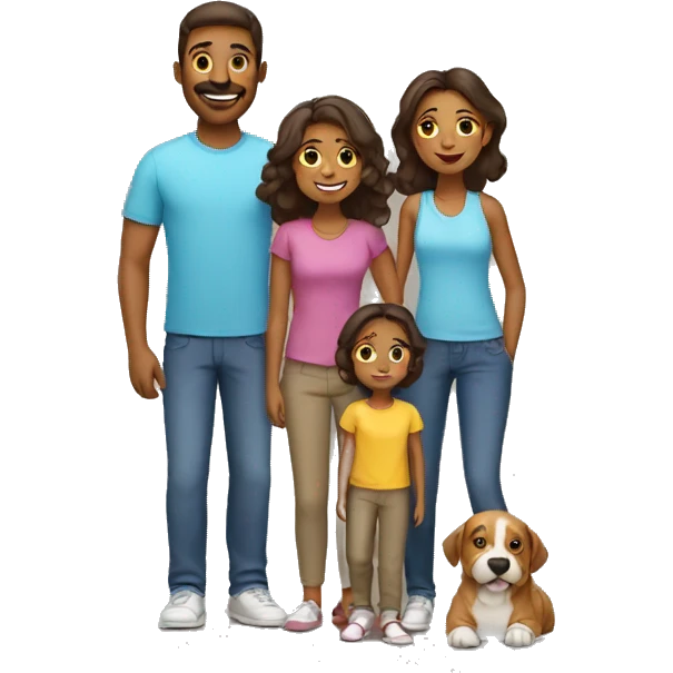 family with dog emoji