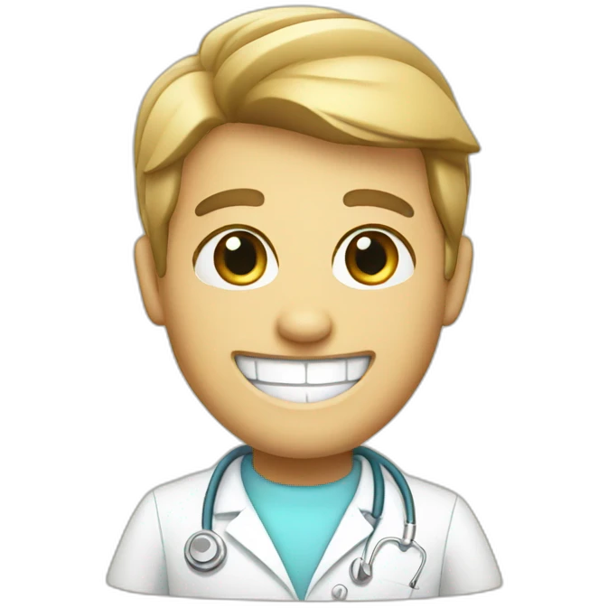a smiling dentist emoji