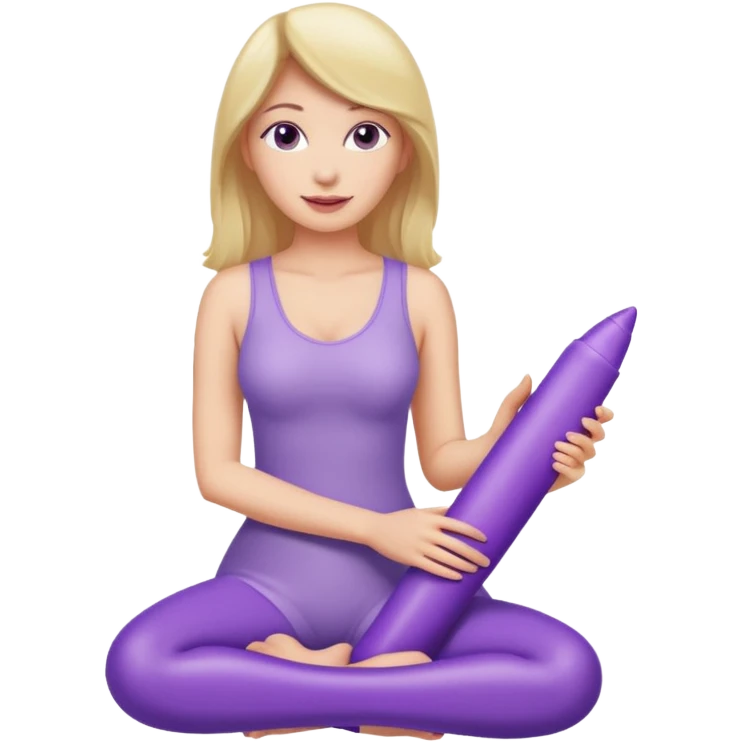 Woman sitting on dildo emoji