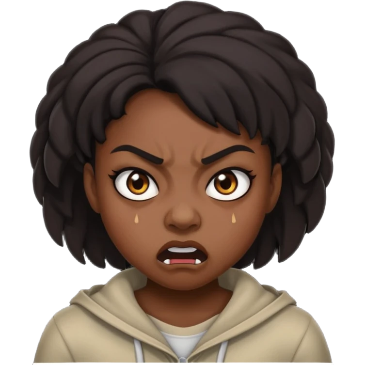 tsion angry black girl ragebait emoji