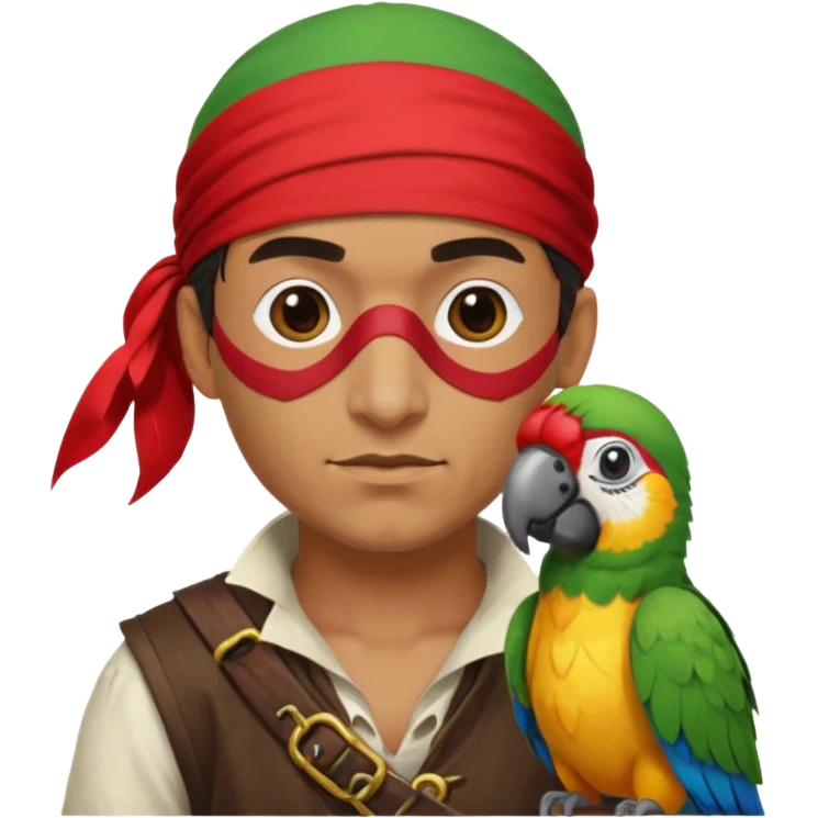 pirate and parrot emoji