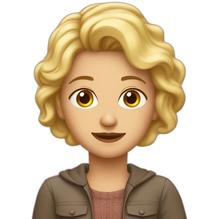 Белая мама в слинге с ребенком emoji