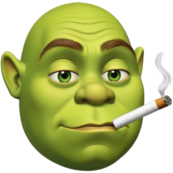shrek smoking weed emoji