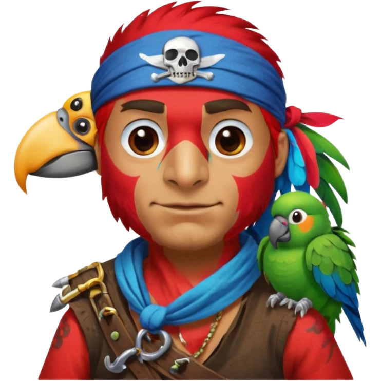 pirate and parrot emoji