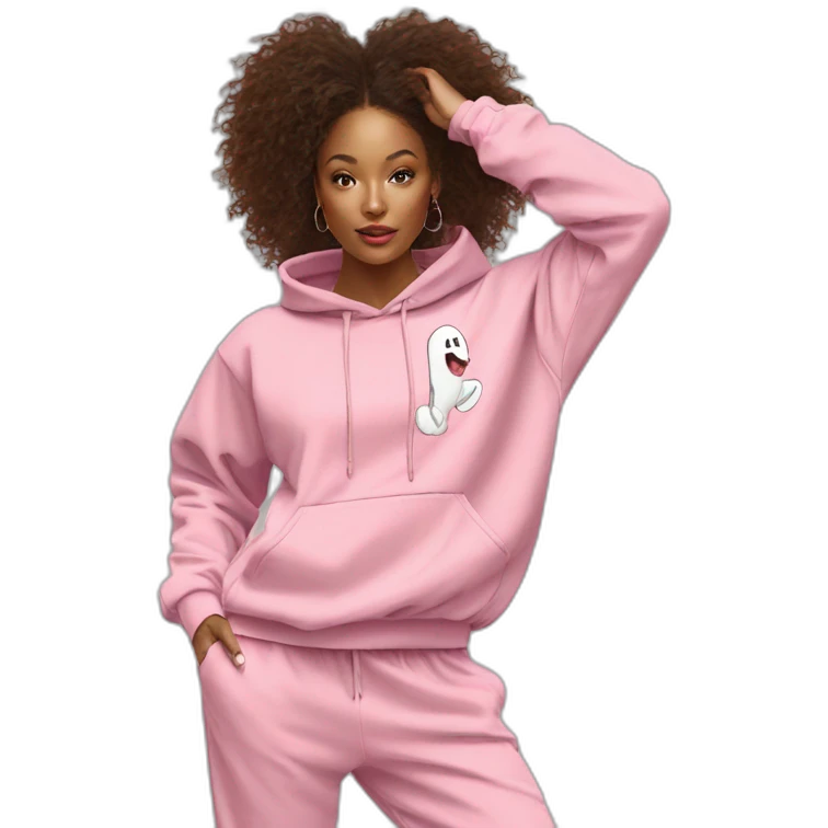 dancing-girl-pink-oversize-tracksuit emoji