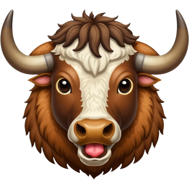 Longhorn Bull eating buckeye nut emoji