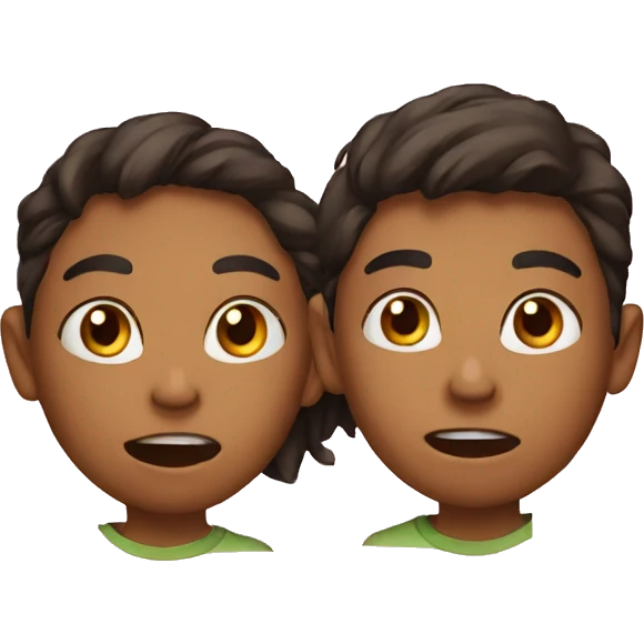 Two siblings fighting  emoji