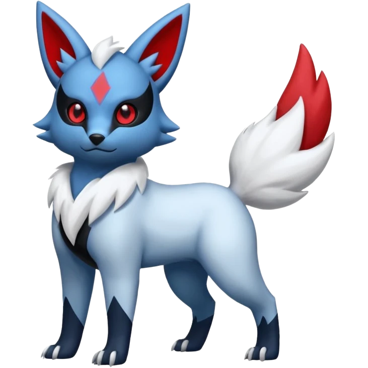 Absol-Zorua-Umbreon-Zangoose-fusion (full body) emoji