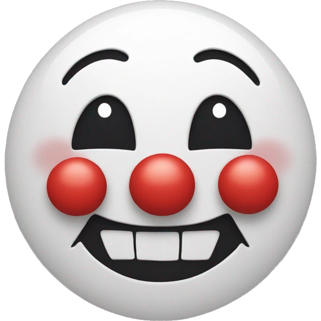 Smiley face with clown face underneath  emoji