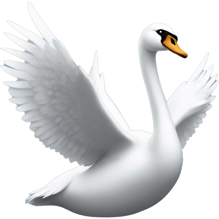 swan with big wings emoji
