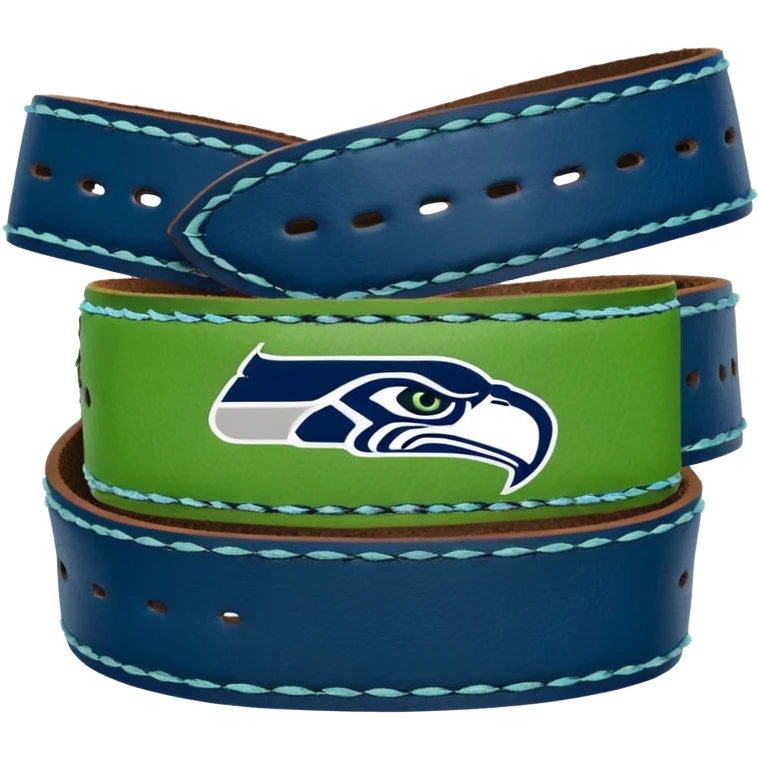 Seattle Seahawks Blue and Green Karate Belt emoji